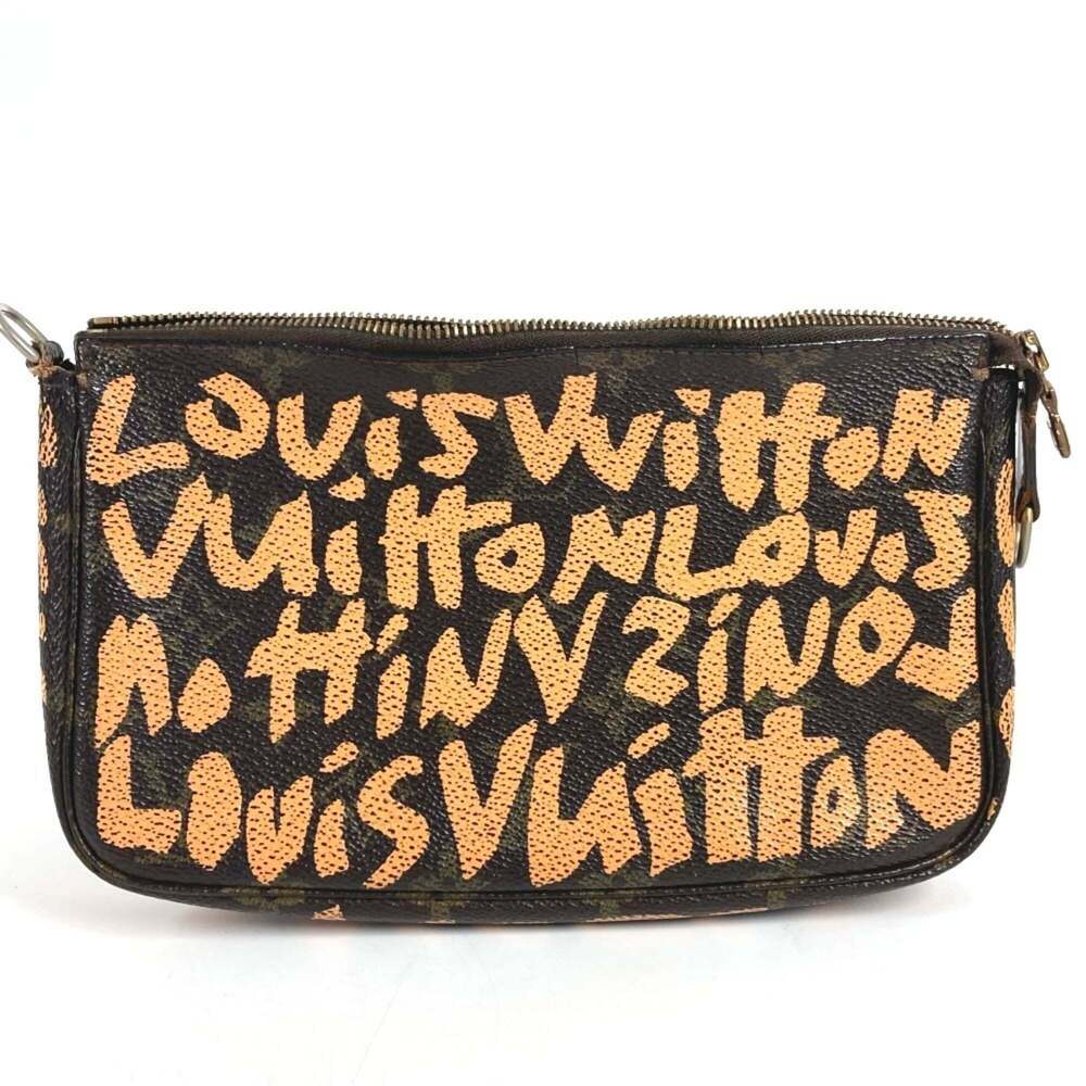 LOUIS VUITTON Authentic Brown Monogram Canvas Pochette Shoulder Bag - Picture 1 of 10